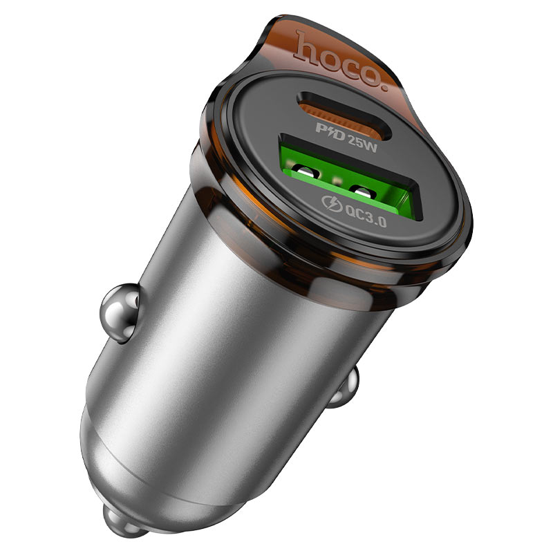 hoco nz16a rigorous 43w dual port pd25w qc3 car charger ports