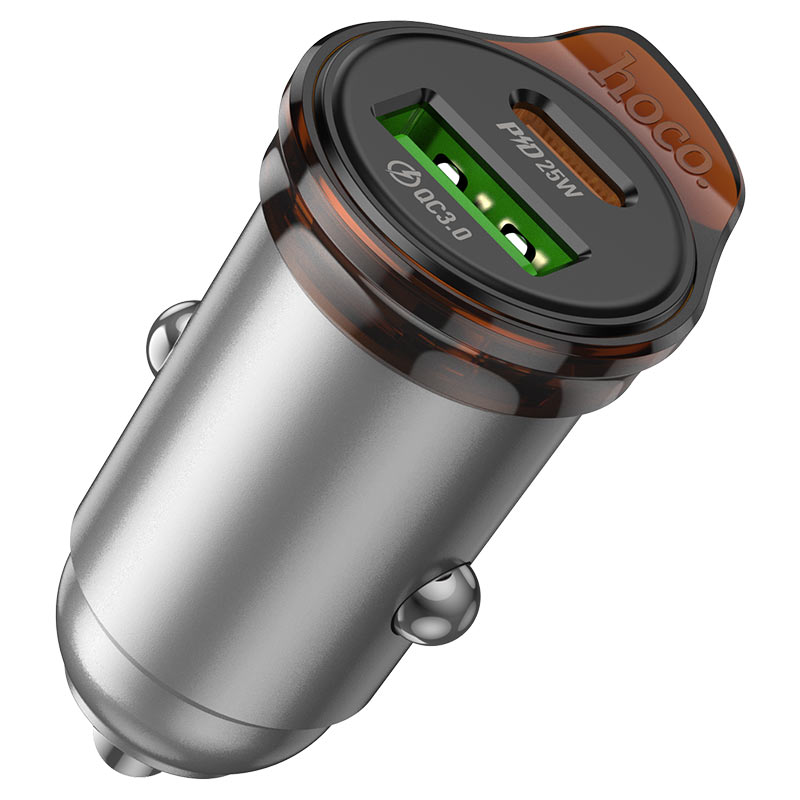 hoco nz16a rigorous 43w dual port pd25w qc3 car charger