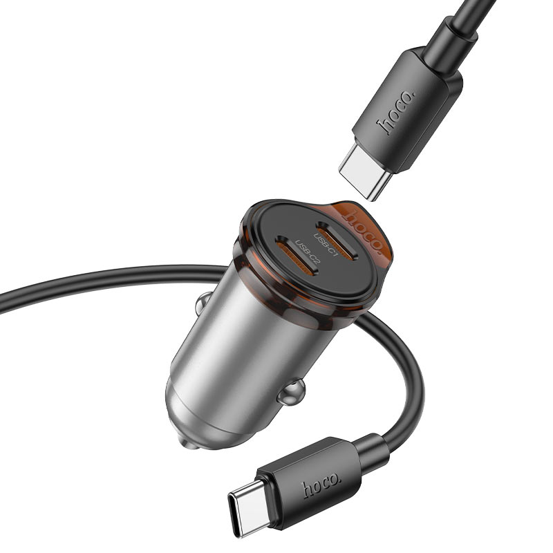 hoco nz16b rigorous pd45w 2c car charger set usbc usbc