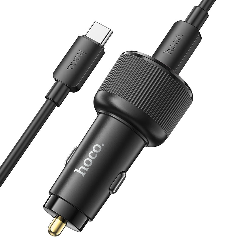 hoco nz17 avant garde pd75w 2c1a car charger set usbc usbc housing