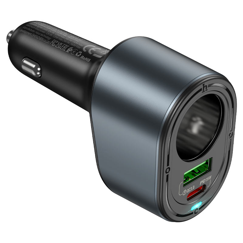 hoco z56 friend pd35w qc3 cigarette lighter car charger ports