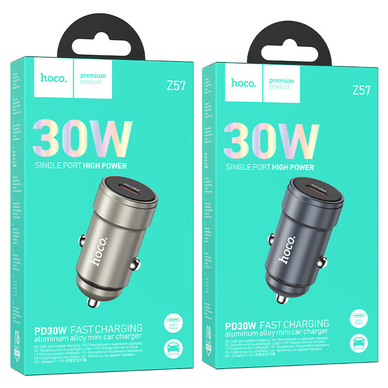 hoco z57 glorious single port pd30w car charger packaging