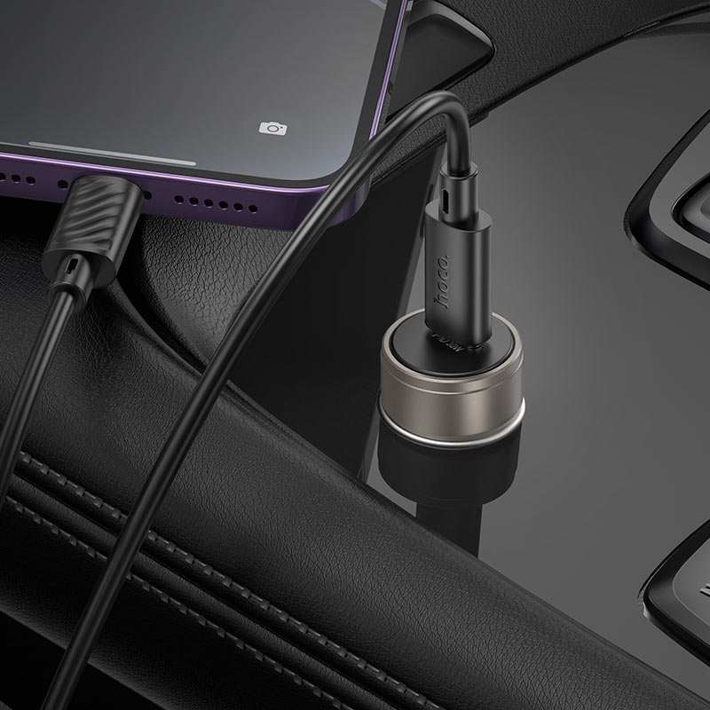 hoco z57 glorious single port pd30w car charger set usbc ltn overview