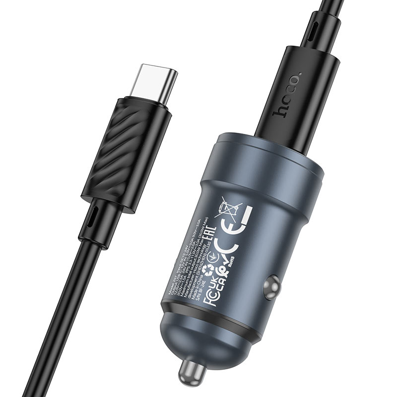 hoco z57 glorious single port pd30w car charger set usbc usbc charging