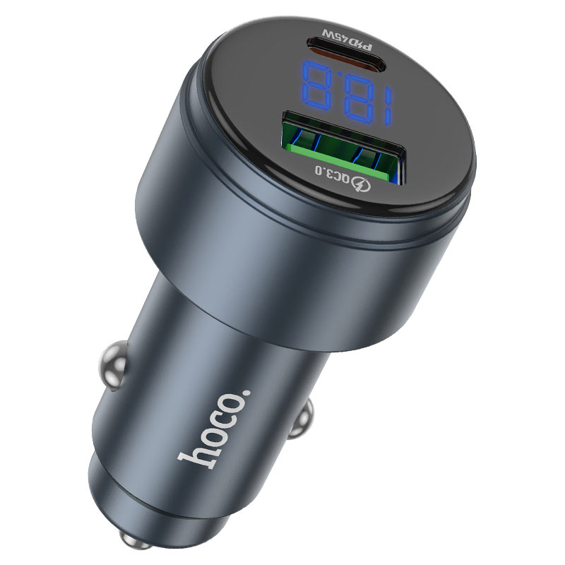 hoco z57b glorious 63w dual port pd45w qc3 car charger
