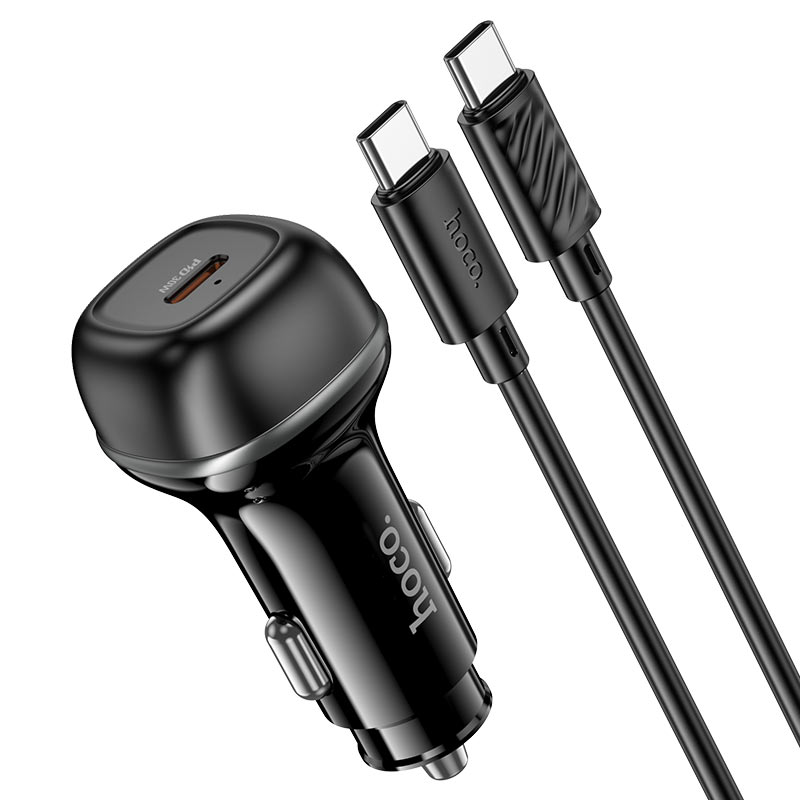 hoco z58 rank single port pd30w car charger set usbc usbc connectors