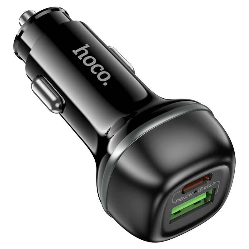 hoco z58a rank 48w dual port pd30w qc3 car charger connectors