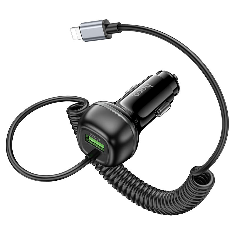 hoco z58b rank 48w pd30w qc3 car charger ltn spring cable
