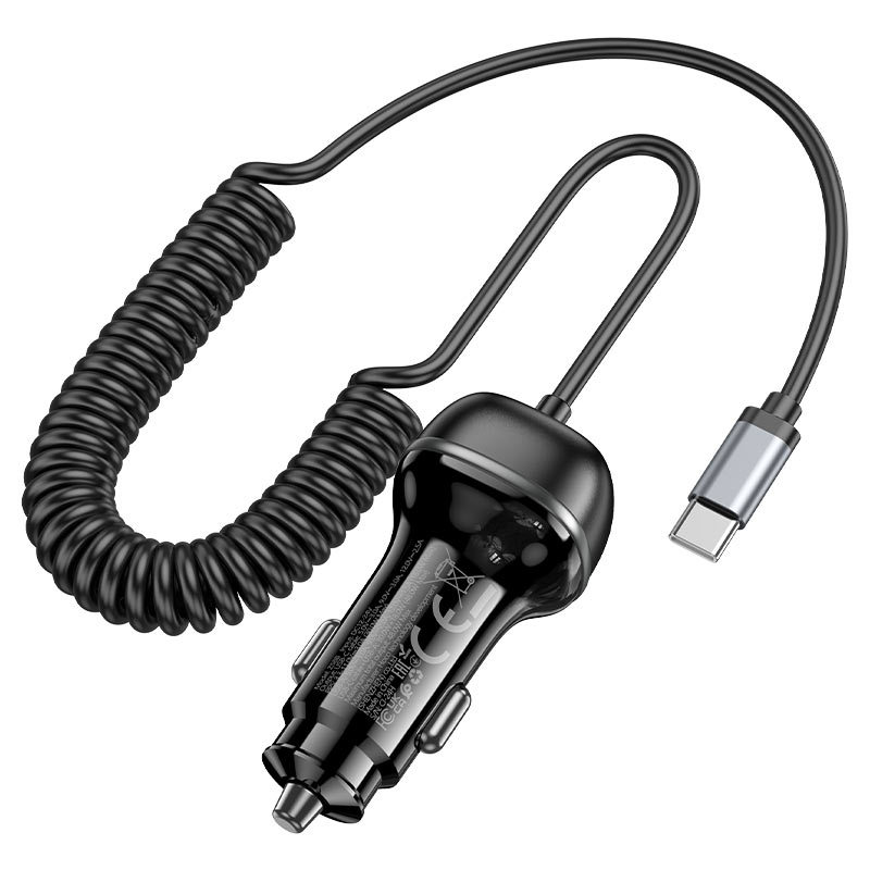 hoco z58b rank 48w pd30w qc3 car charger usbc cable