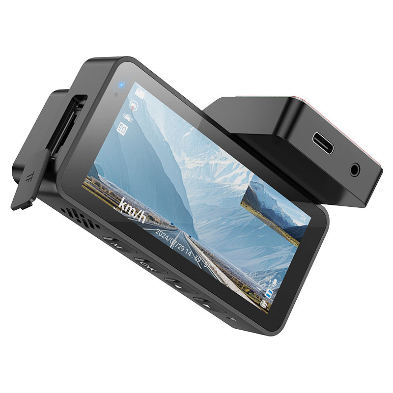 hoco dv12 driving recorder 2k display gps with rear camera display