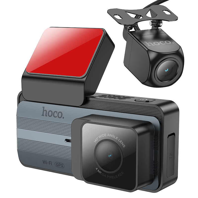 hoco dv12 driving recorder 2k display gps with rear camera
