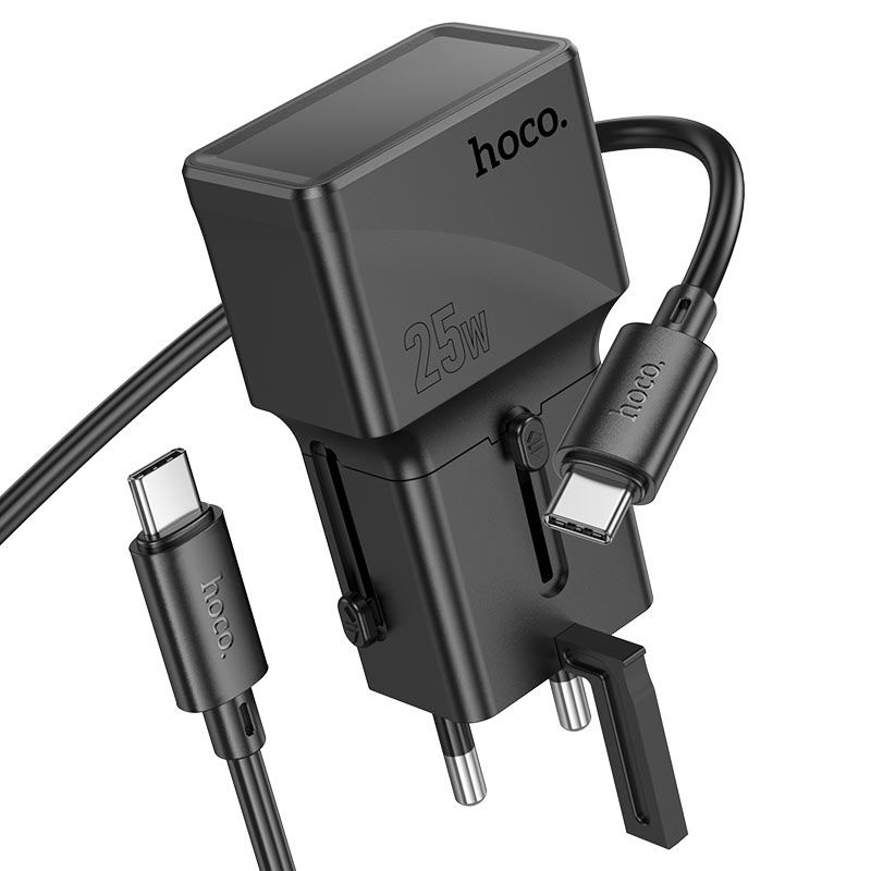 hoco ac24 mini pd25w qc3 universal travel charger set usbc usbc