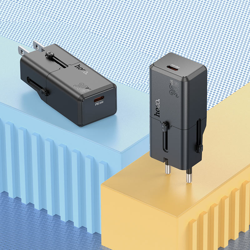 hoco ac25 mini single port pd30w universal travel charger overview