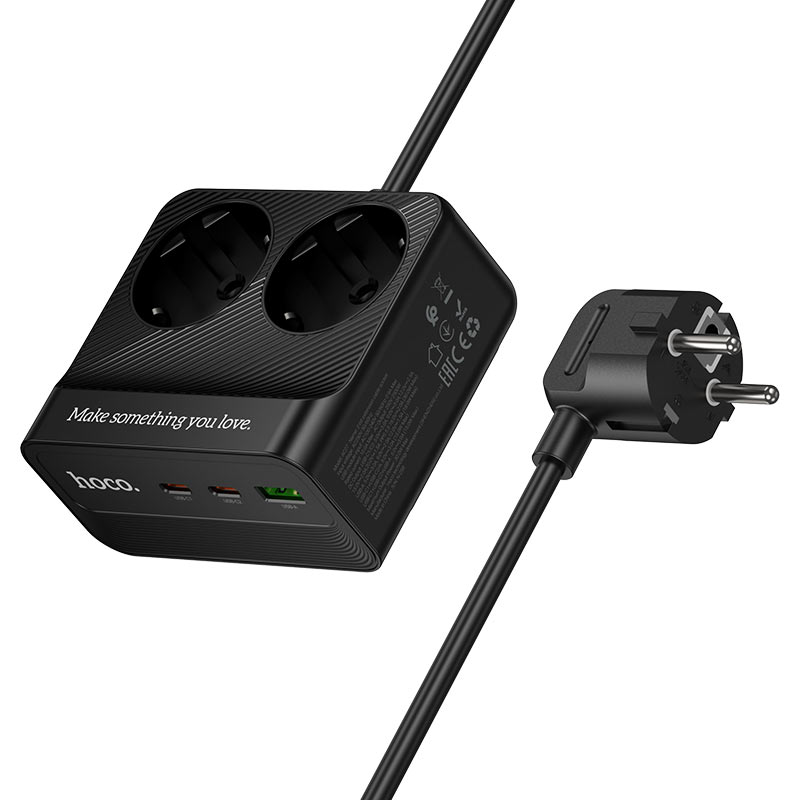 hoco ac27 descanso 2socket pd30w 2c1a power strip eu ger