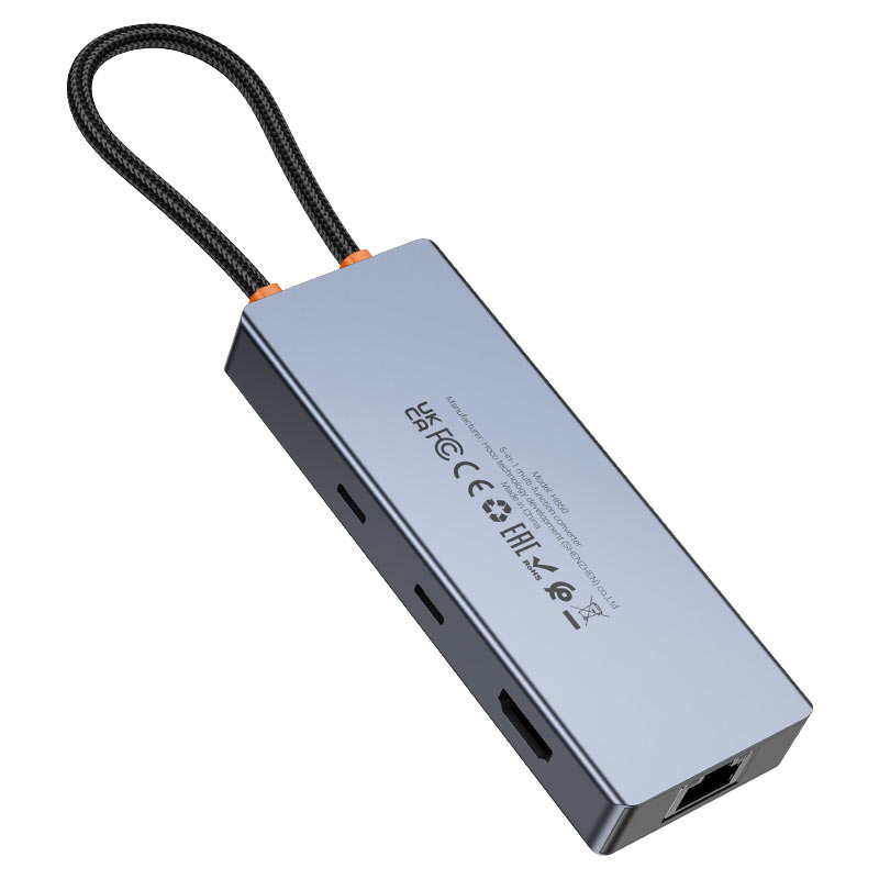 hoco hb52 wow хаб 8в1 многофункциональный конвертер кабель