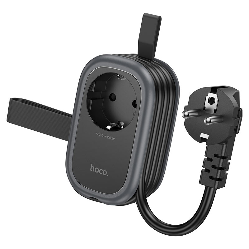 hoco ns7 sharp 1socket pd20w 1c2a power strip eu ger plug
