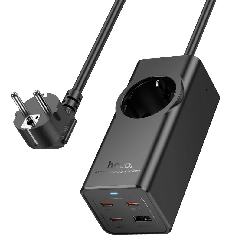 hoco ns9 wisdom 1socket pd67w 3c1a power strip eu ger