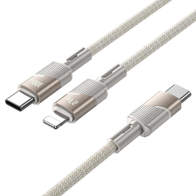 hoco u139 c to usbc ltn 100w fast charging data cable wire