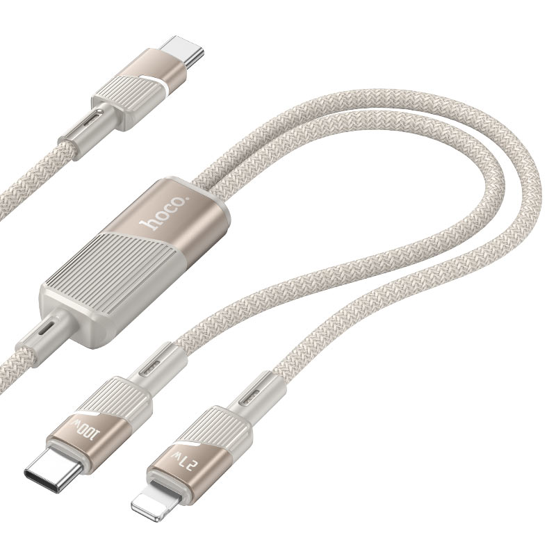 hoco u139 c to usbc ltn 100w fast charging data cable