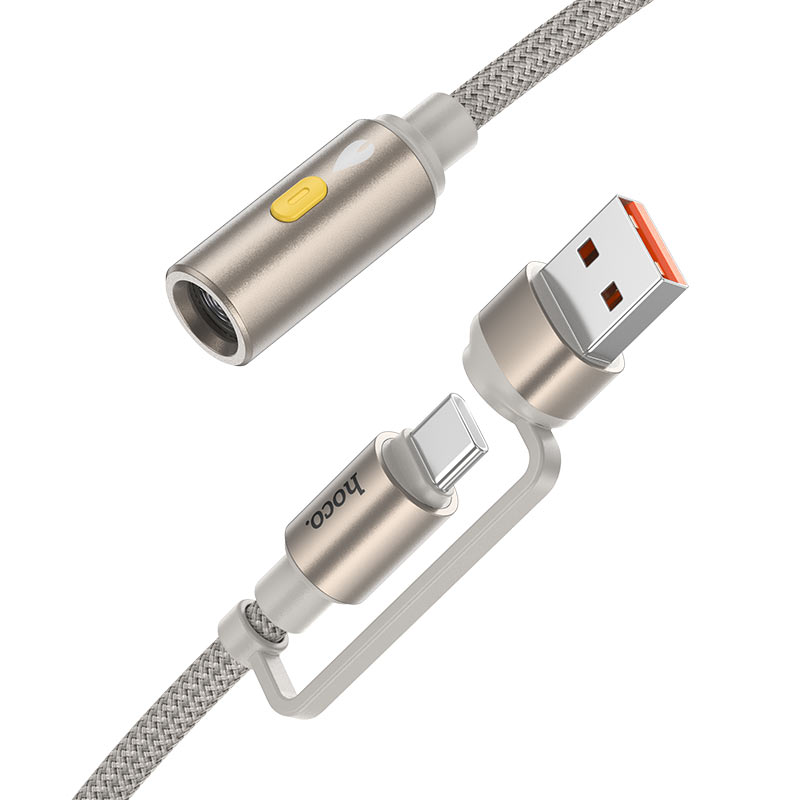 hoco ua38b usba usbc to cigarette lighter adapter cable