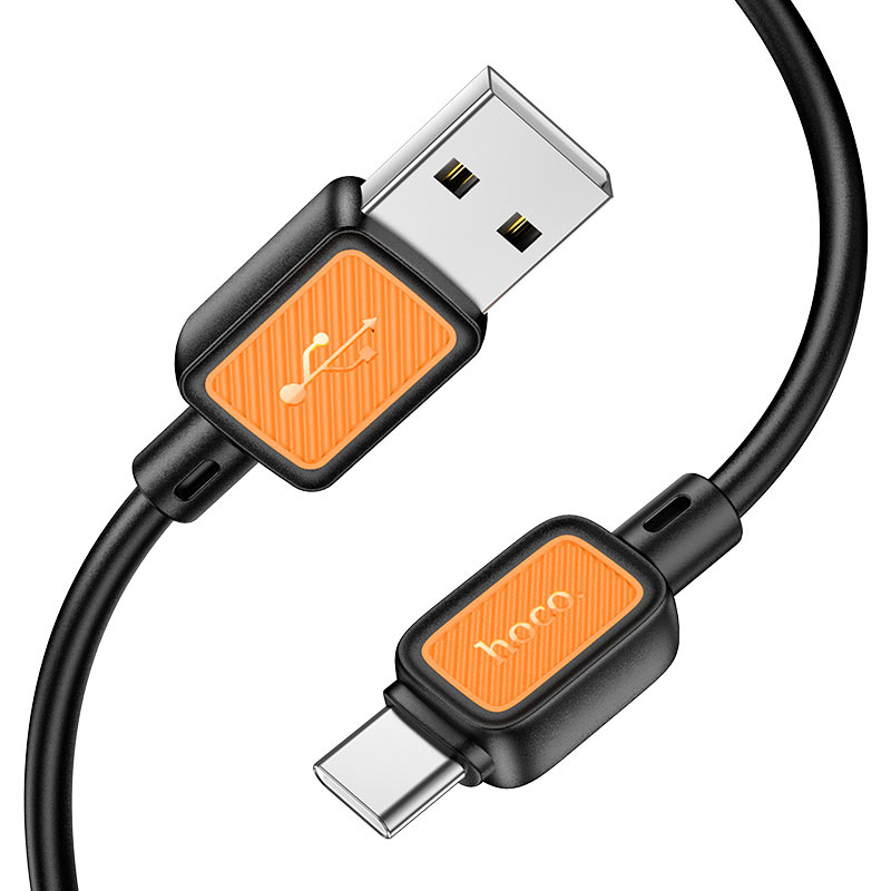 hoco x108 benefit silicone charging data cable usba usbc connectors