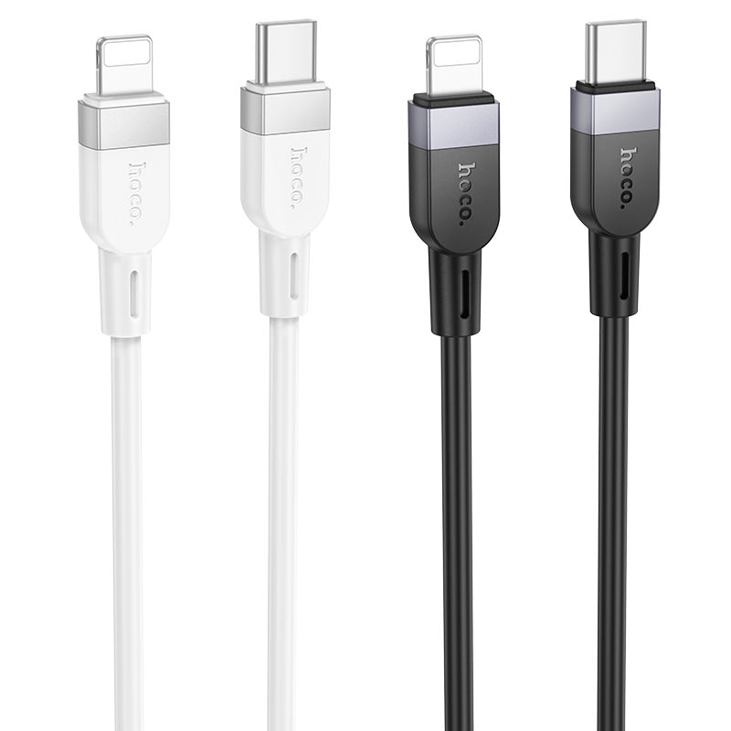 hoco x109 energy pd silicone charging data cable usbc to ltn colors